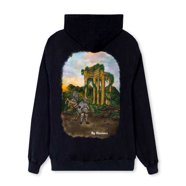 ROMANREGHOODIE Black Regular Hoodie.