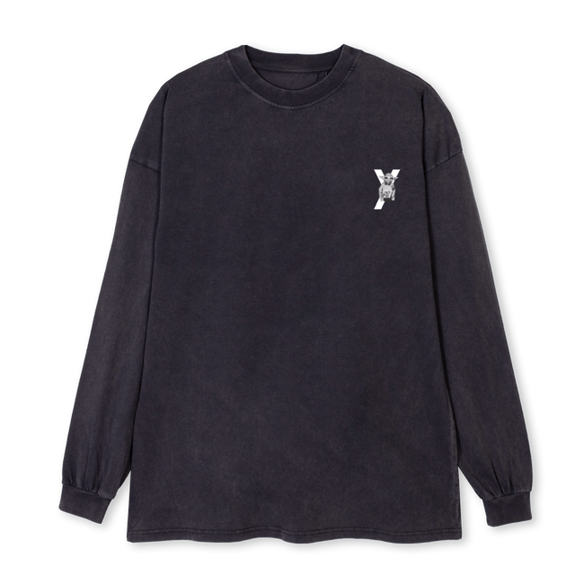 LONGSLEEVEGREY Vintage Black Oversized LS Tee.