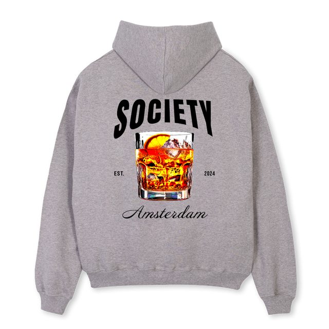WHISKYSAMS Grey Marl Oversized Hoodie.
