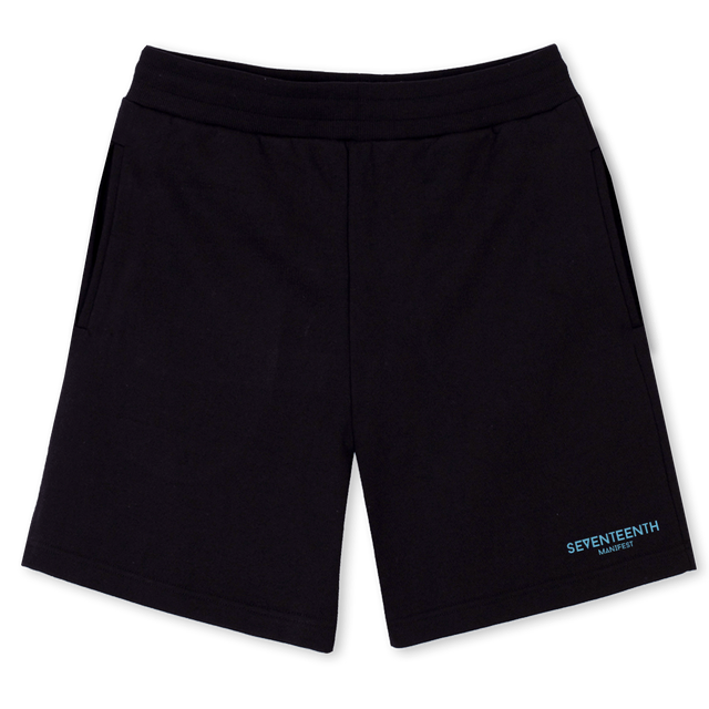 SHORTSBLUE Black Relaxed Sweatshorts.