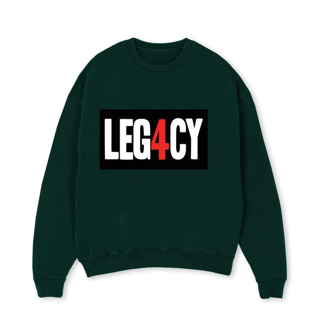 LEG_4 Wild Green Oversized Crewneck Sweater.