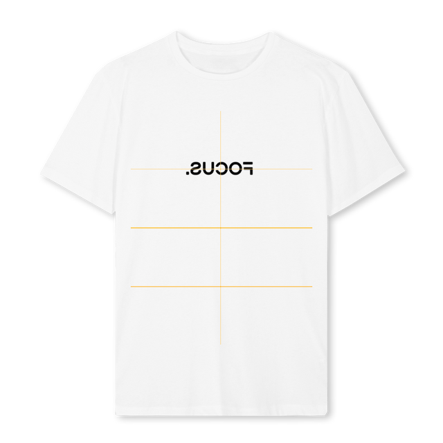 FOCUSTEE White Regular Tee.