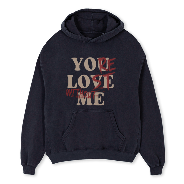 LOST Vintage Black Oversized Hoodie.