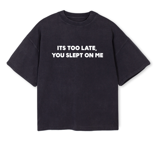 SLEPT Vintage Black Oversized Boxy Tee.