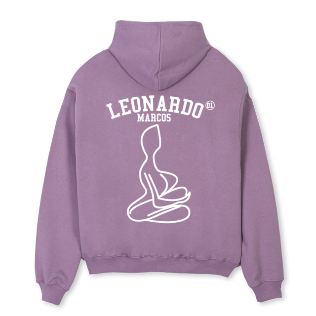 LMPINKLOGOHOODIE Purple Oversized Hoodie.