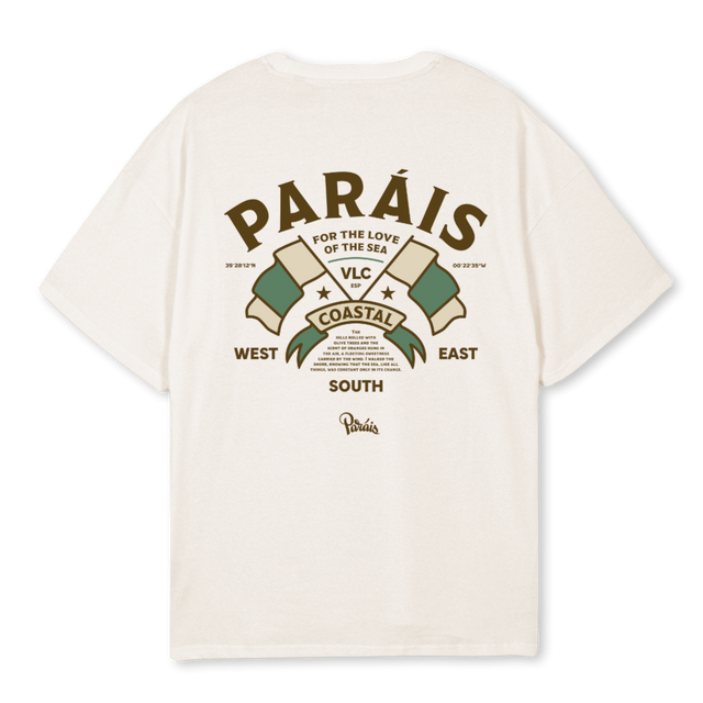 COSTAL Vintage White Oversized Tee.