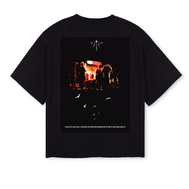 AMETERASU Black Oversized Boxy Tee.