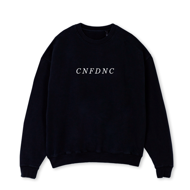 SAMPLEGYMWEAR Black Oversized Crewneck Sweater.