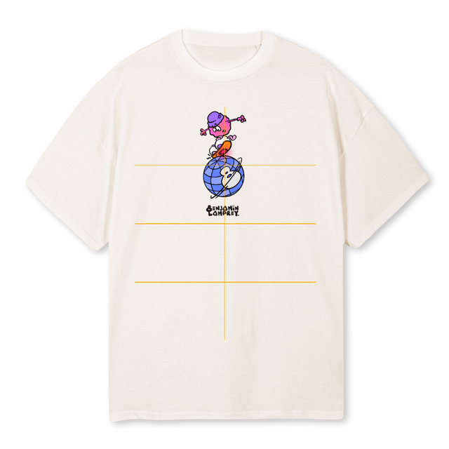 NAME Vintage White Oversized Tee.