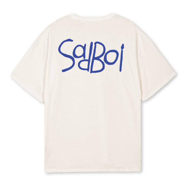 GRILLTEEWHITE Vintage White Oversized Tee.