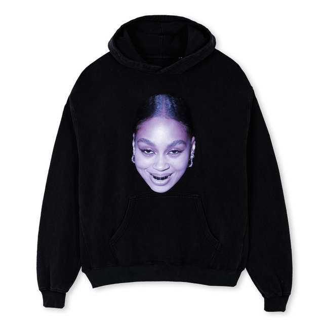 BLACKGRILLHOODIE Black Oversized Hoodie.