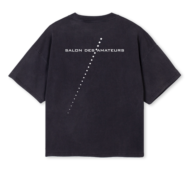 SALONONE Vintage Black Oversized Boxy Tee.
