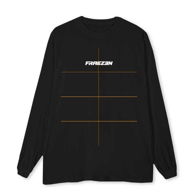 FRAEZENLSFRONTBL Black Oversized LS Tee.