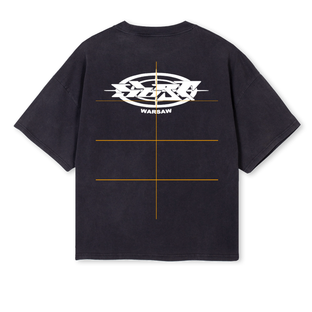 WARSAWTEEVINTAGEBL Vintage Black Oversized Boxy Tee.