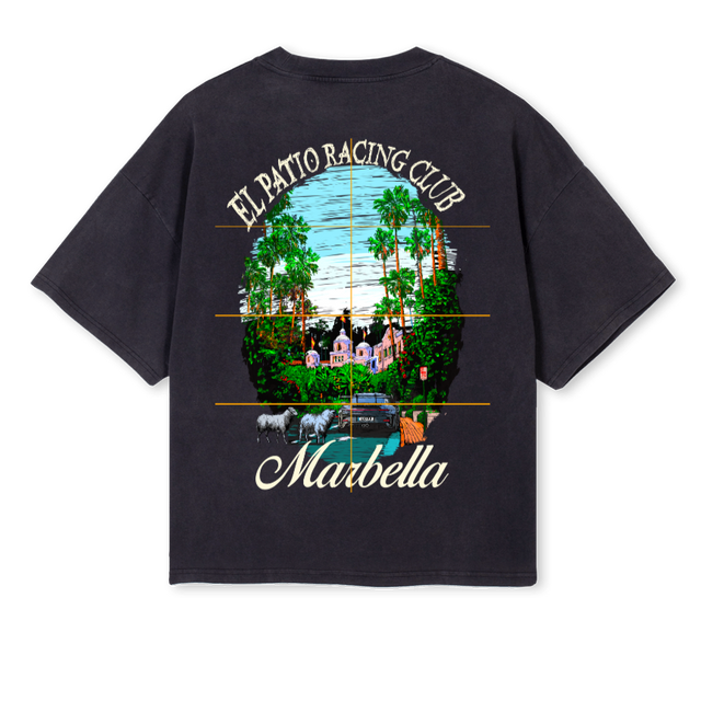 RACINGCLUBMARELLABLA Vintage Black Oversized Boxy Tee.