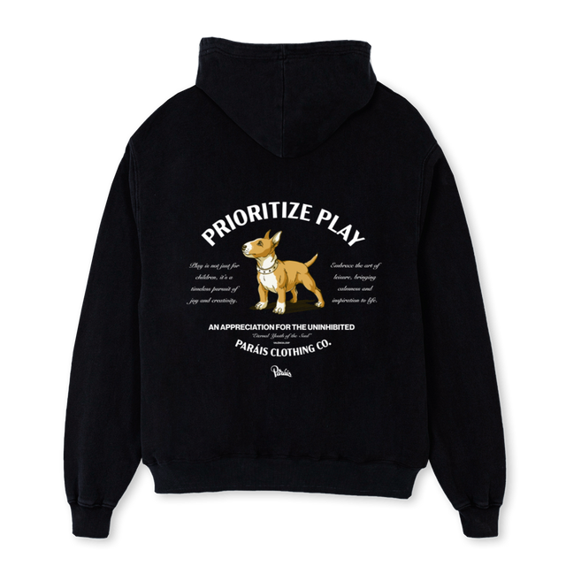 PLAYHOOD Black Oversized Hoodie.