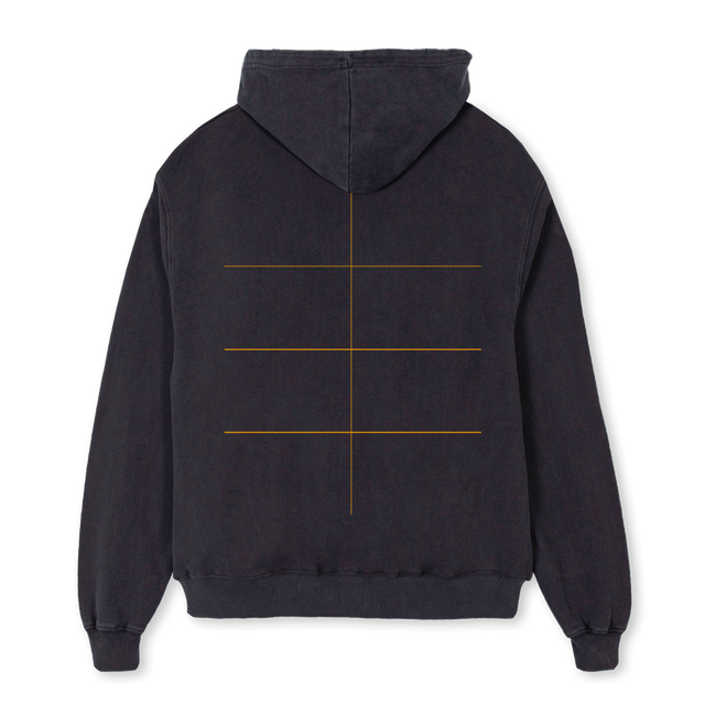 EVB Vintage Black Oversized Zipped Hoodie.