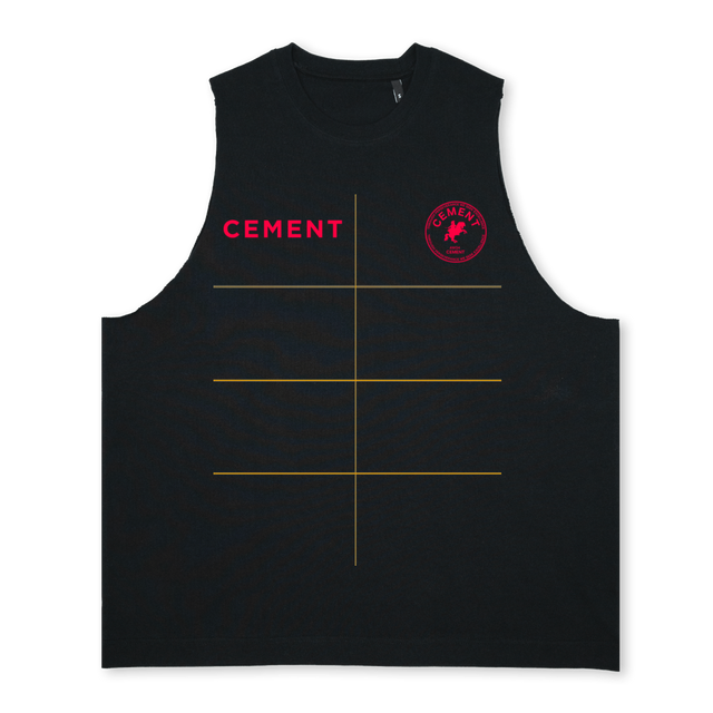 REDSTAMP Deep Black Oversized Vest.