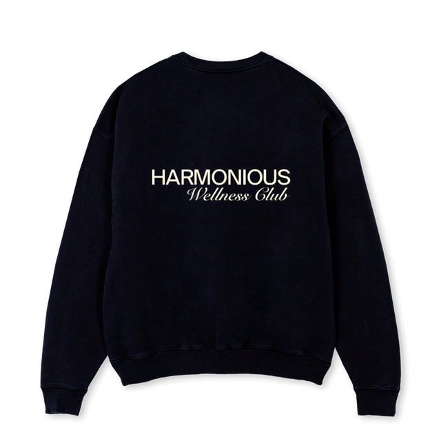 BLACWELLNESSSWEATER Black Oversized Crewneck Sweater.