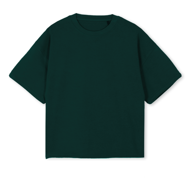 GREENBXYCREAMWLNESS Wild Green Oversized Boxy Tee.