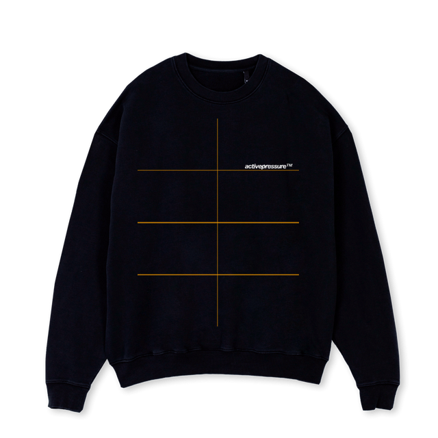 GETMONEYSWEAT Black Oversized Crewneck Sweater.