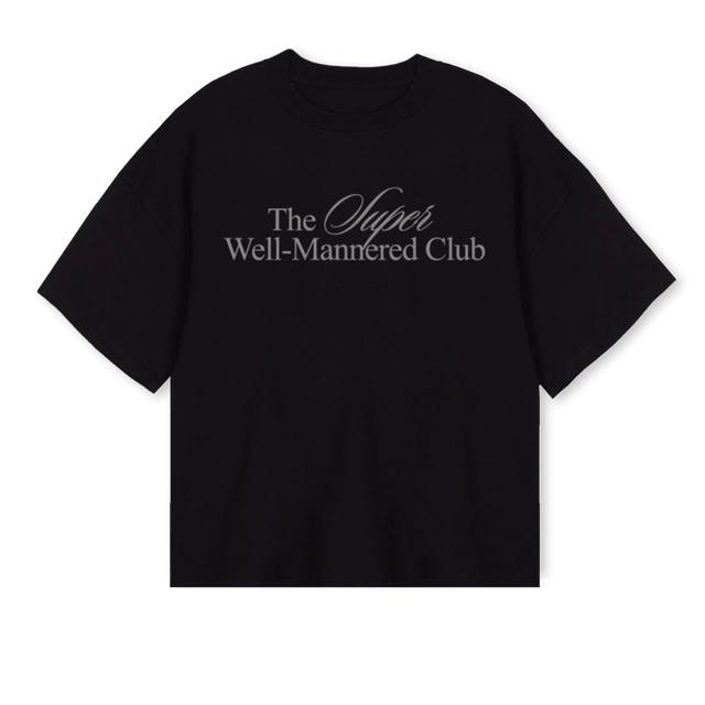 TSWMCBLK Black Oversized Boxy Tee.