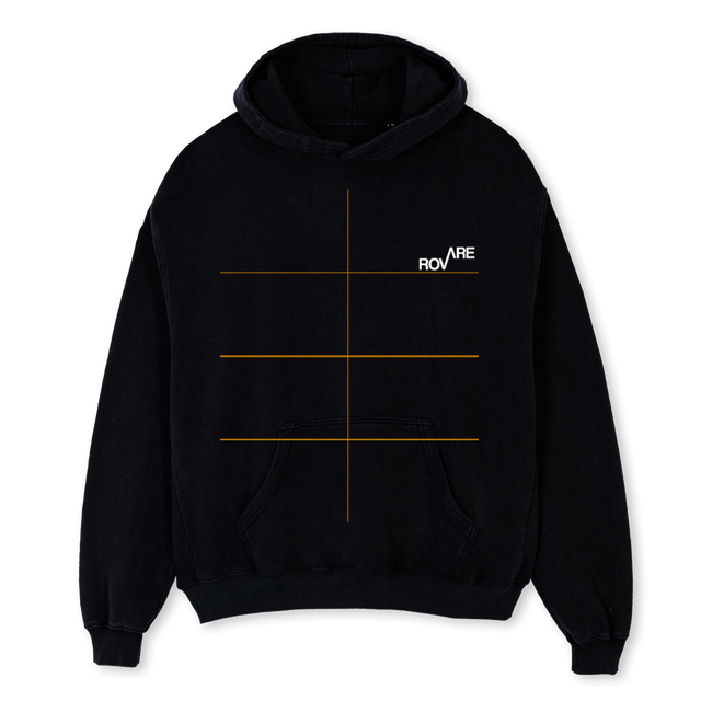 ROVAREHOODIE Black Oversized Hoodie.