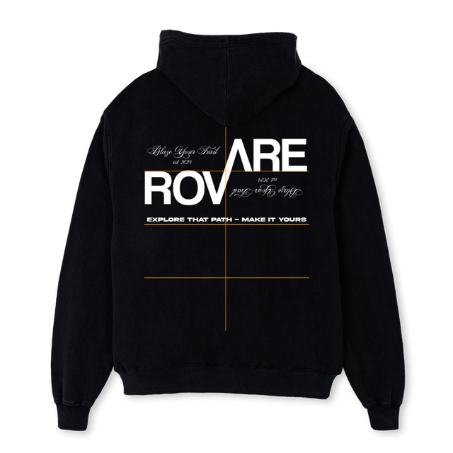 ROVAREHOODIE Black Oversized Hoodie.