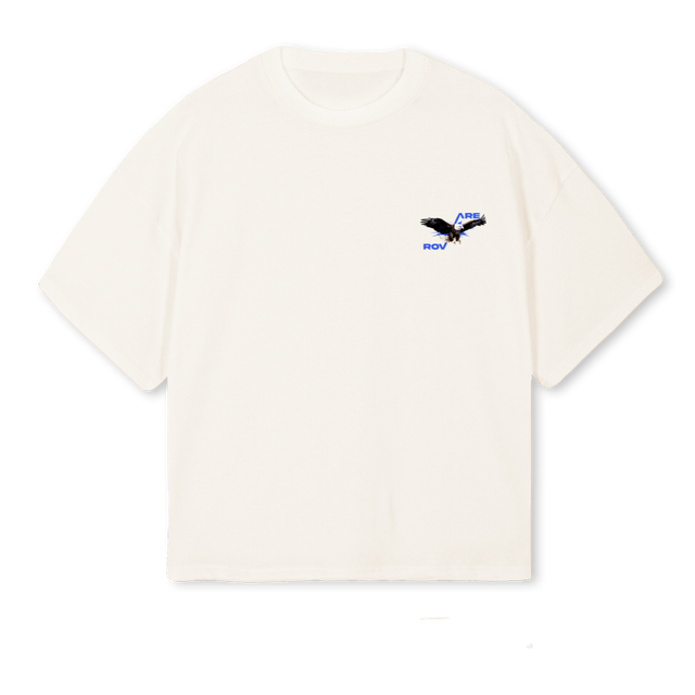 ROVAREEAGLE Vintage White Oversized Boxy Tee.