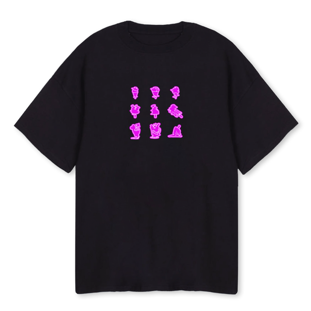 CANDYACIDBLACK Black Oversized Tee.