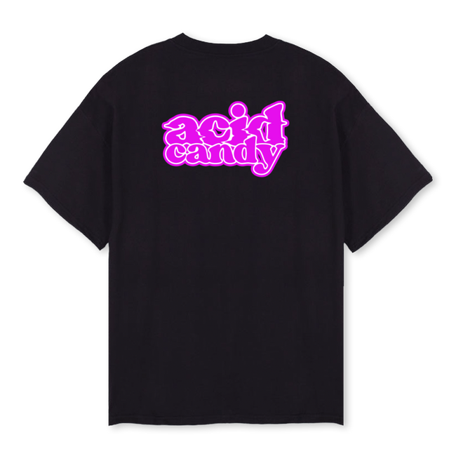 CANDYACIDBLACK Black Oversized Tee.