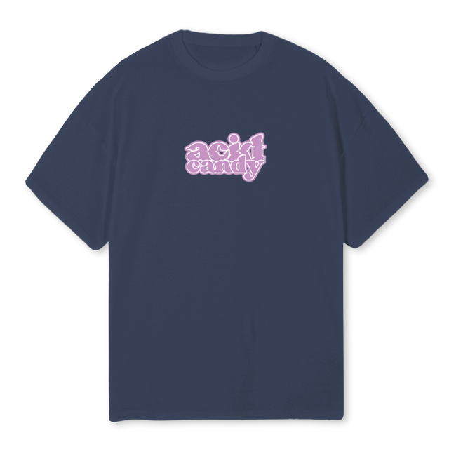 ACIDCANDYNAVY Navy Blue Oversized Tee.