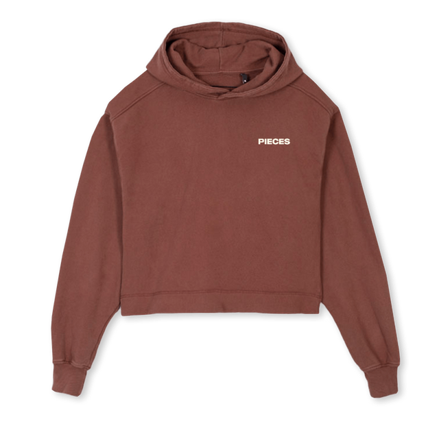 LADIESFAVE Vintage Brown Cropped Hoodie.