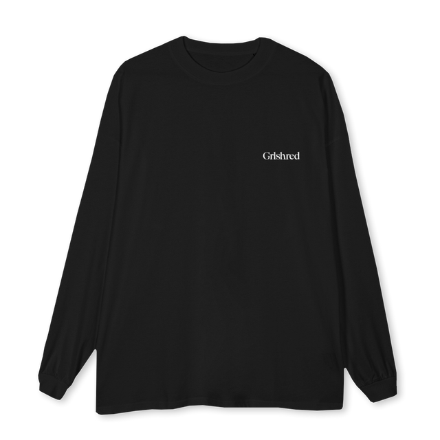 SHREDLS Black Oversized LS Tee.