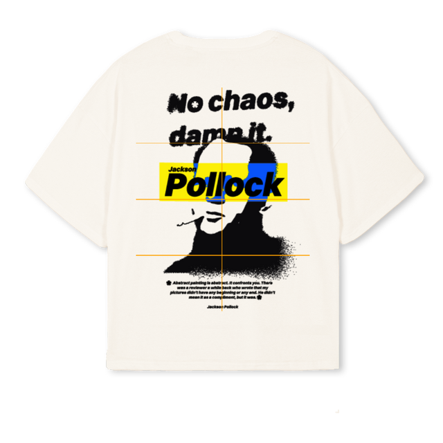 POLLOCK Vintage White Oversized Boxy Tee.