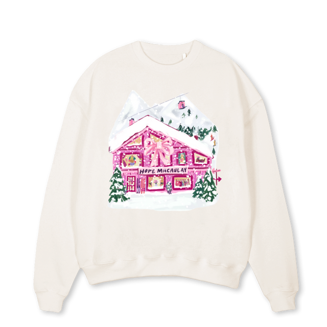 XMAS Vintage White Oversized Crewneck Sweater.