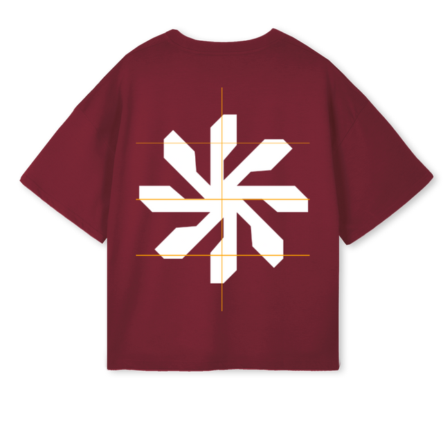 NB Burgundy Oversized Boxy Tee.