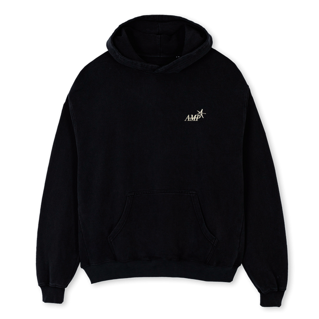 AMPHOODIEB Black Oversized Hoodie.