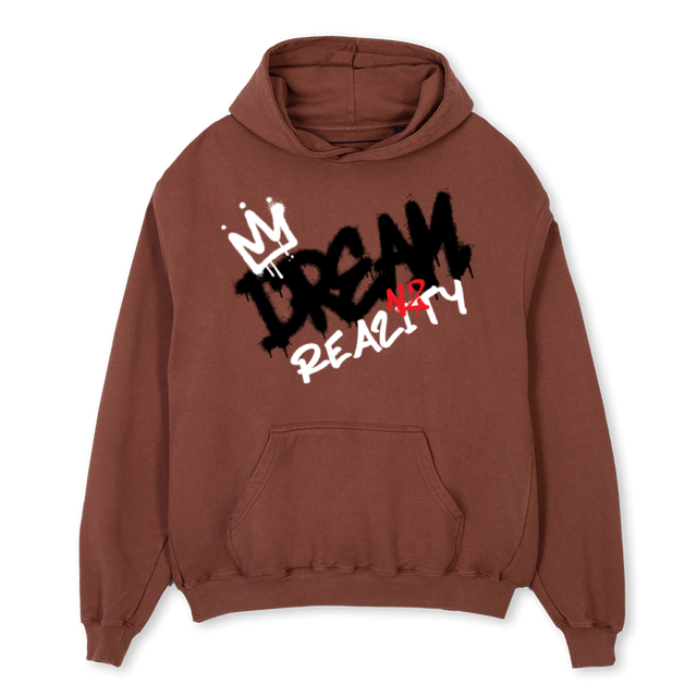 VENCI Vintage Brown Oversized Hoodie.