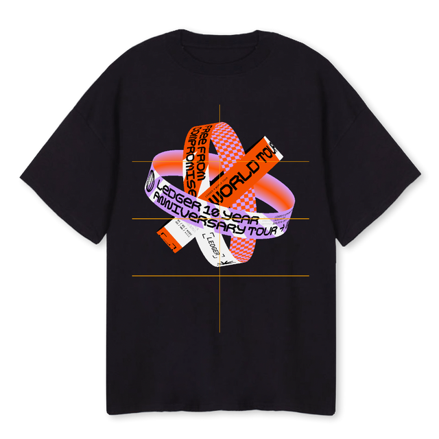 LEDGERDUBAI Black Oversized Tee.