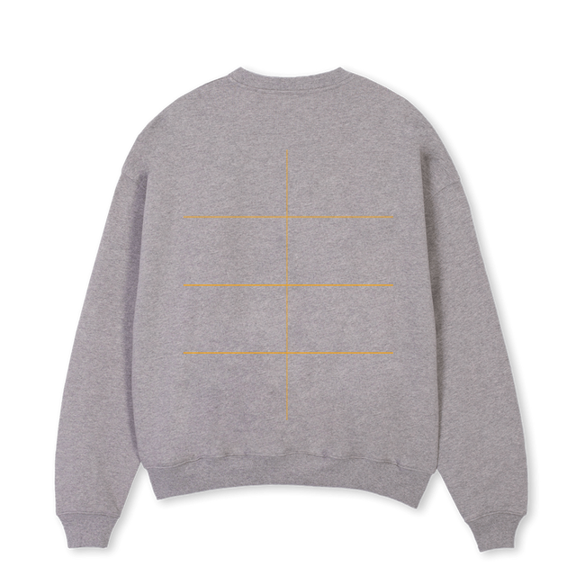 OURSWEATERGRAY Grey Marl Oversized Crewneck Sweater.