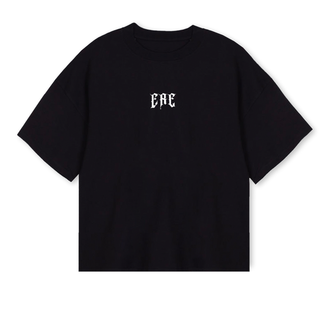 WWERESAMPLETHREE Black Oversized Boxy Tee.