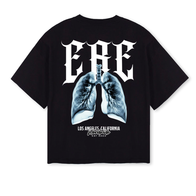 WWERESAMPLETHREE Black Oversized Boxy Tee.
