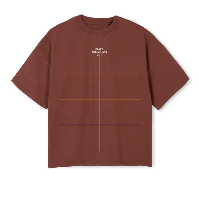 PANYPEPINILLOSII Vintage Brown Oversized Boxy Tee.
