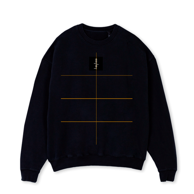 HOME Black Oversized Crewneck Sweater.