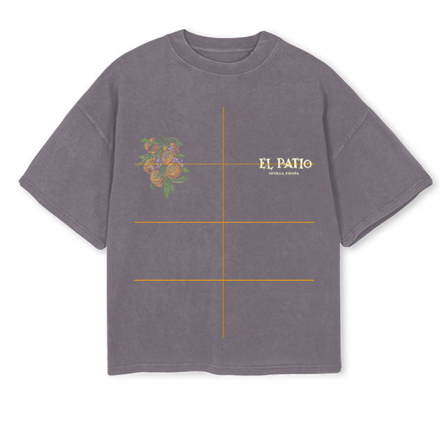 FLAMENCAPIGMENTGREY Pigment Grey Oversized Boxy Tee.