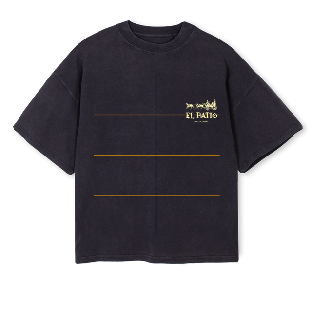 CALMACHAVALVB Vintage Black Oversized Boxy Tee.
