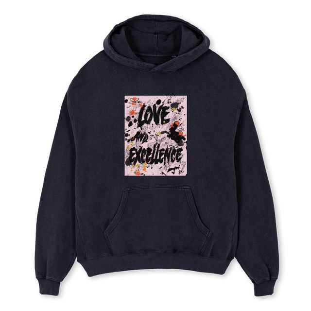 LEHOODVINBLKOV Vintage Black Oversized Hoodie.