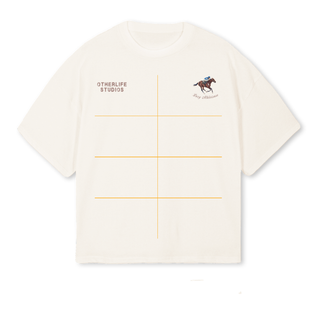 CABALLO BLANCO ROTO Vintage White Oversized Boxy Tee.