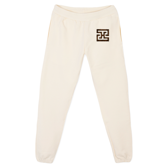 WOOD Cream Relaxed Sweatpants.